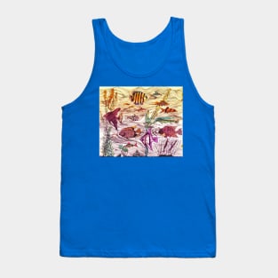 Sunlight shines through the tropical fish surf Tank Top